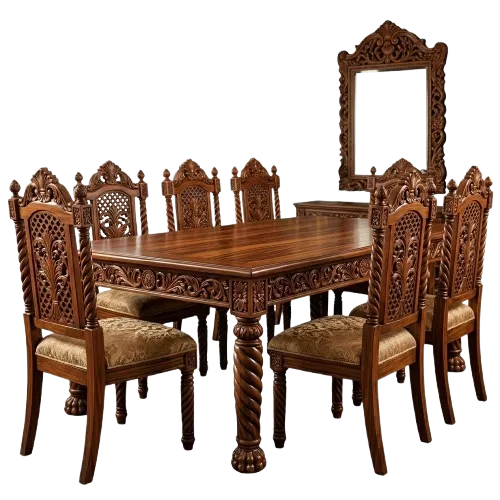 Premium Chinioti Dining Sets – Authentic Sheesham Wood